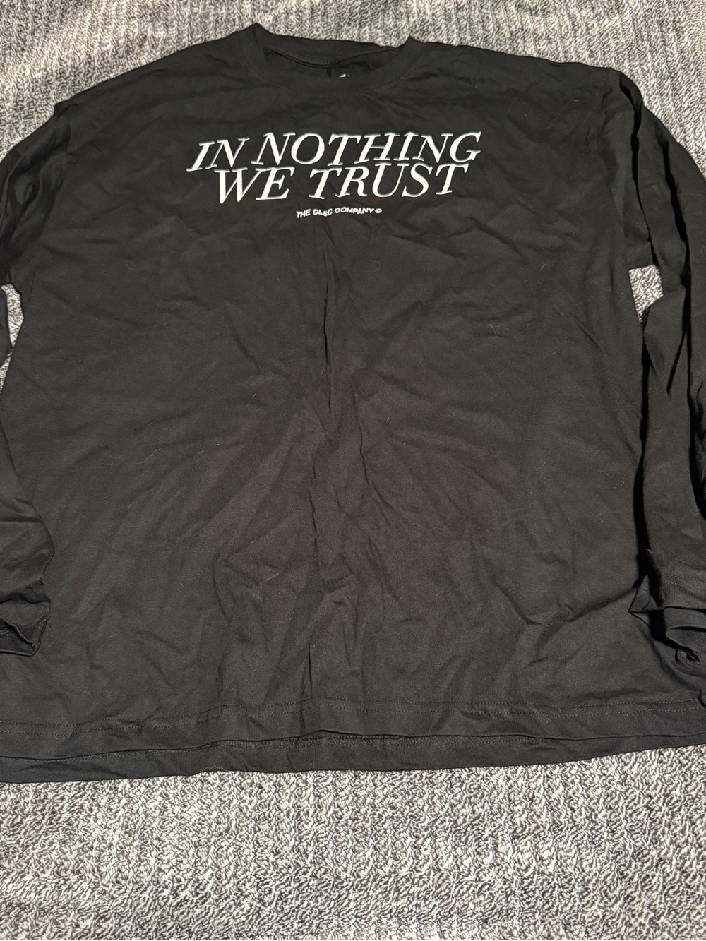 "In Nothing We Trust" Black Long Sleeve Tee
